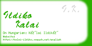 ildiko kalai business card